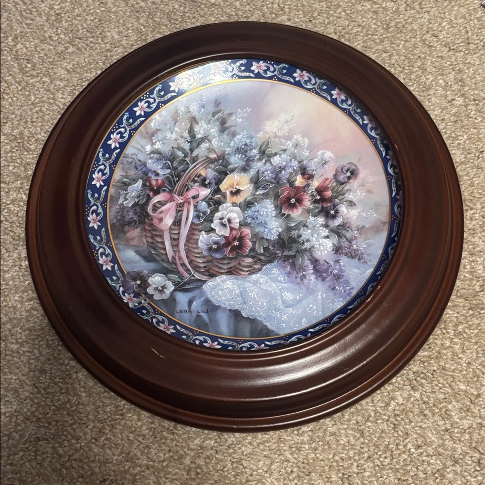Lena Lui’s Basket of Bouquets “Pansies” Plate